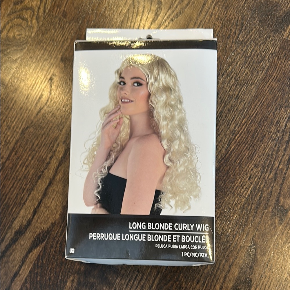 Blonde Curly Wig - Long Hair Accessory